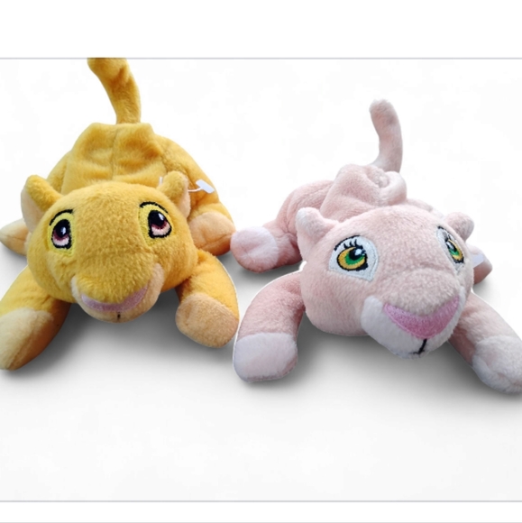 Disney Other - Vintage Retired Disneyland Lion King Plush Simba & Nala Beanbag Stuffed Animals